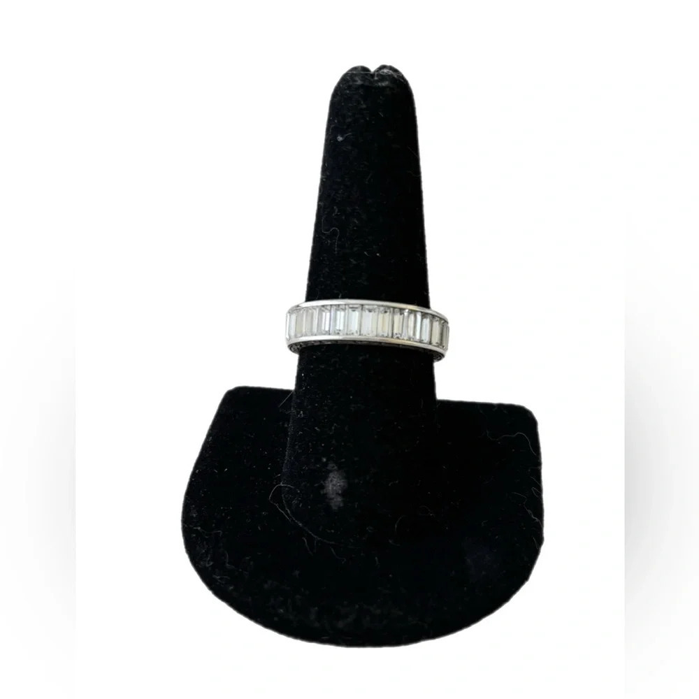 Brighton Eternal Stack Ring.  Size 7. Crystals Silver Plated.  Stackable.